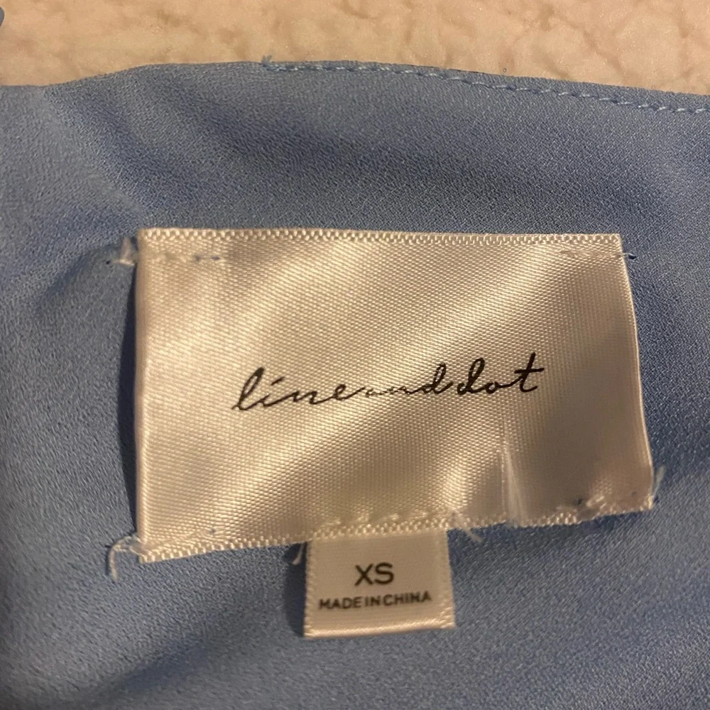 LINE AND DOT midi blue spring summer dress - Picture 5 of 5